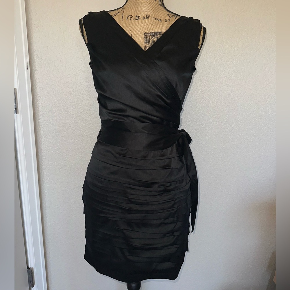 EUC - Express - Satin Little Black Dress